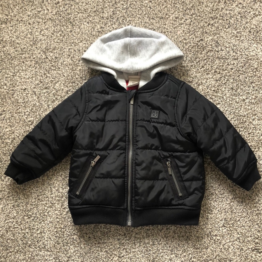 Calvin Klein baby jacket with built in sweatshirt hood